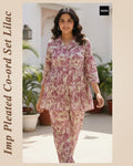 Imp Pleated Co-ord Set Lilac